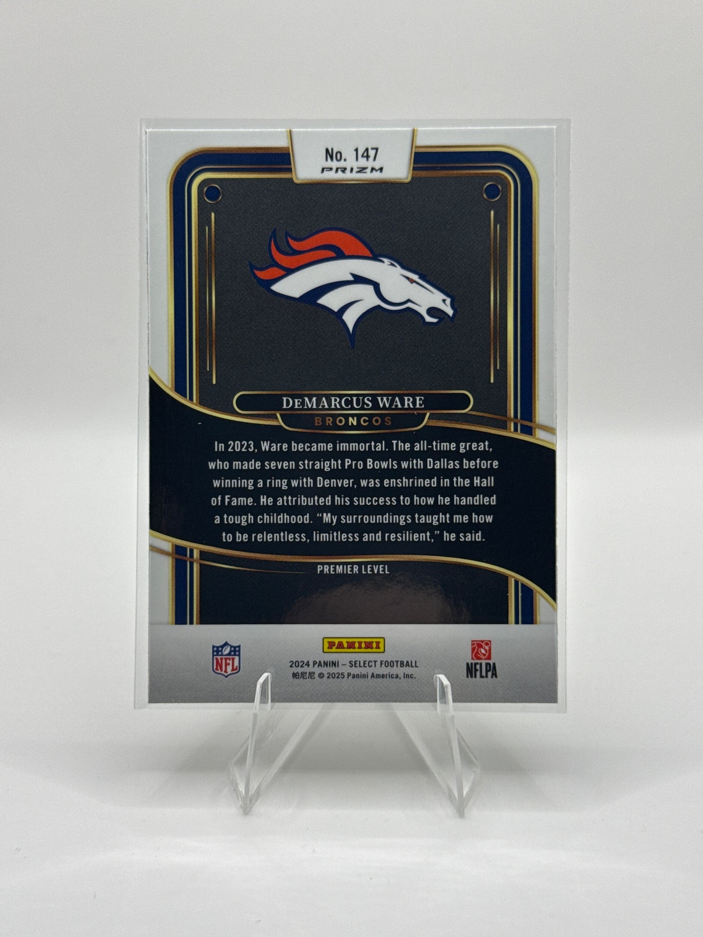 Demarcus Ware #147 Yellow Red Prizm Shock Premier Level