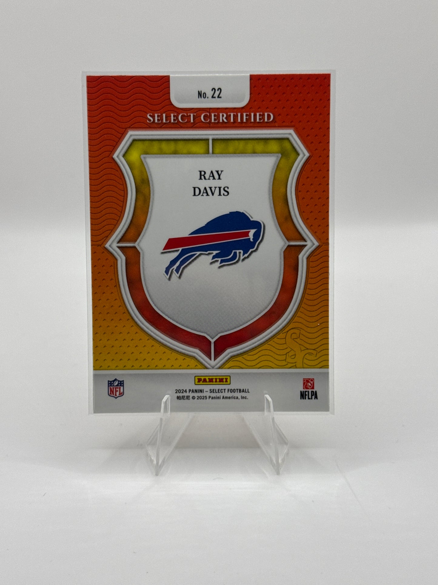 Ray Davis (Rookie) #22 Select Certified 2024 Panini - Select Football