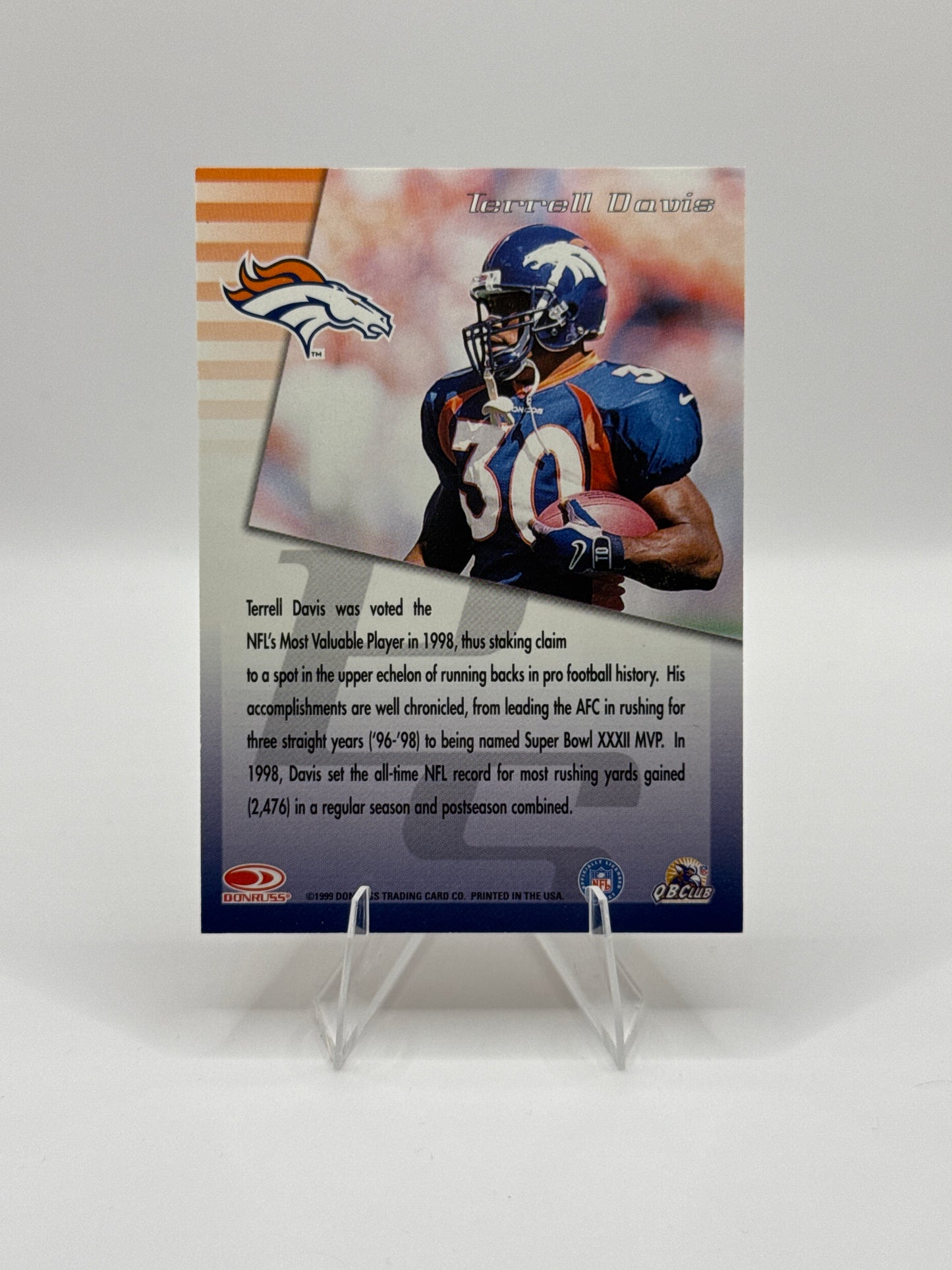 Terrell Davis Private Signings Autograph 1999