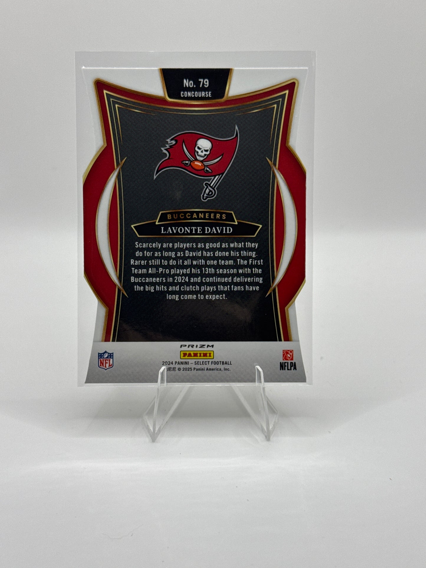 Lavonte David #79 Silver Prizm Die-Cut Concourse Level 2024 Panini - Select Football