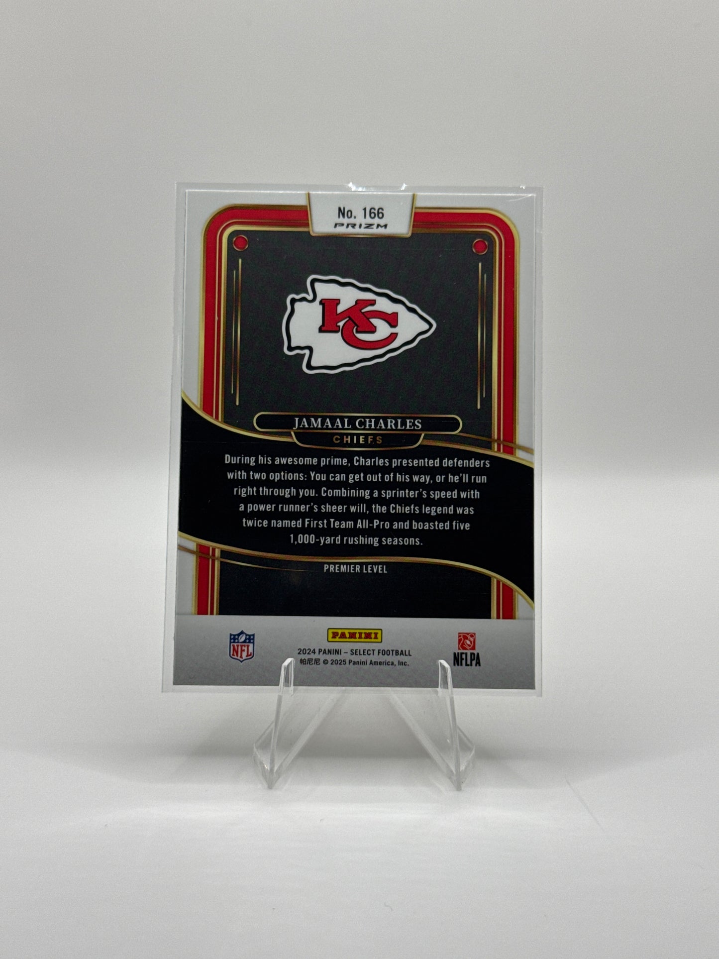 Jamaal Charles #166 Green Yellow Prizm Shock Premier Level