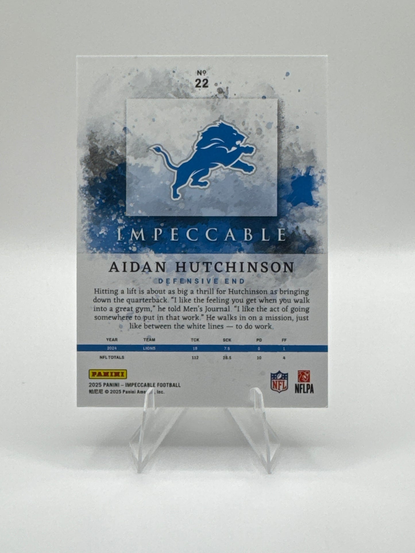 Aidan Hutchinson #22 Impeccable /80