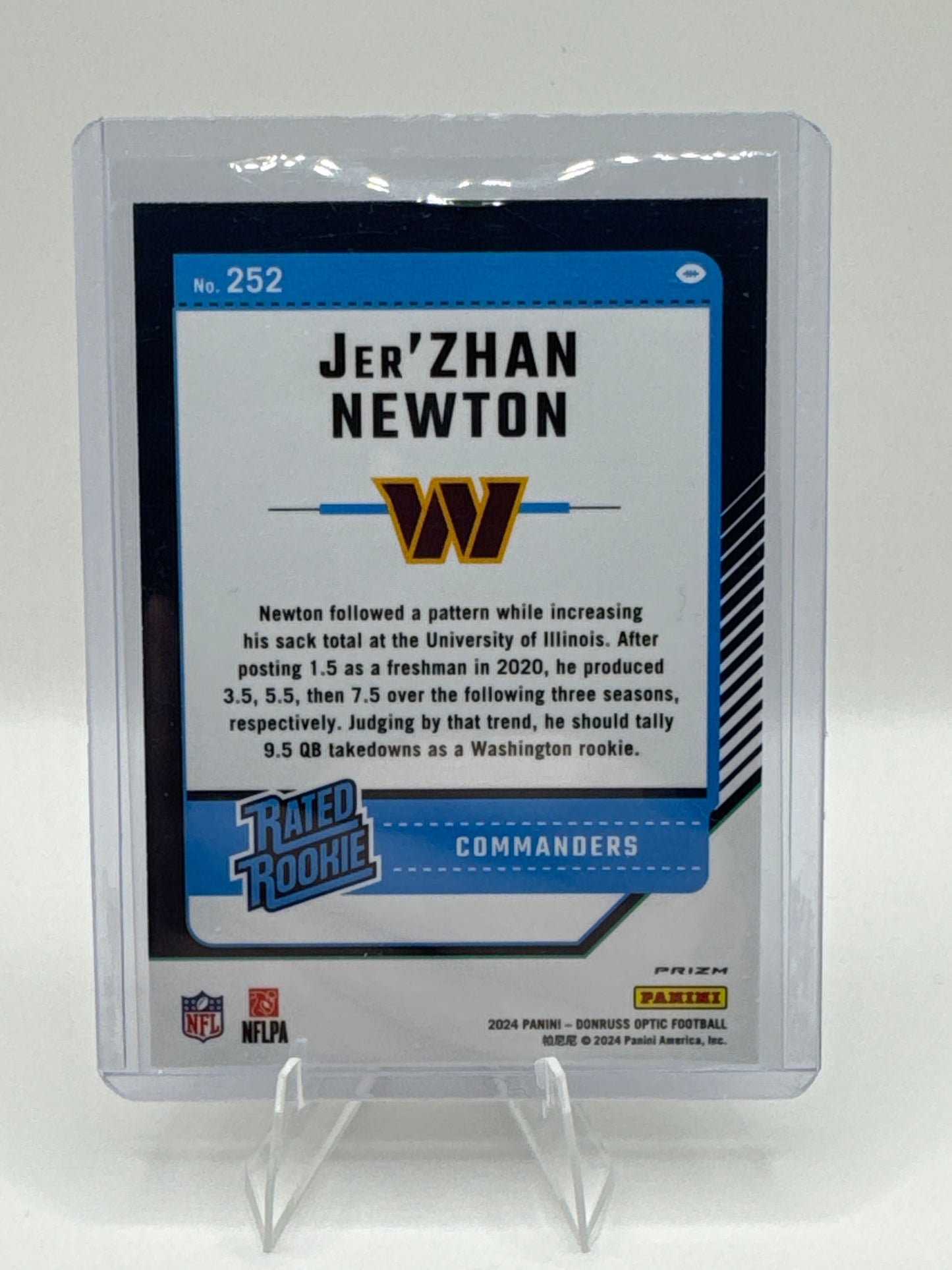 Jer’Zhan Newton Rated Rookie #252 Holo