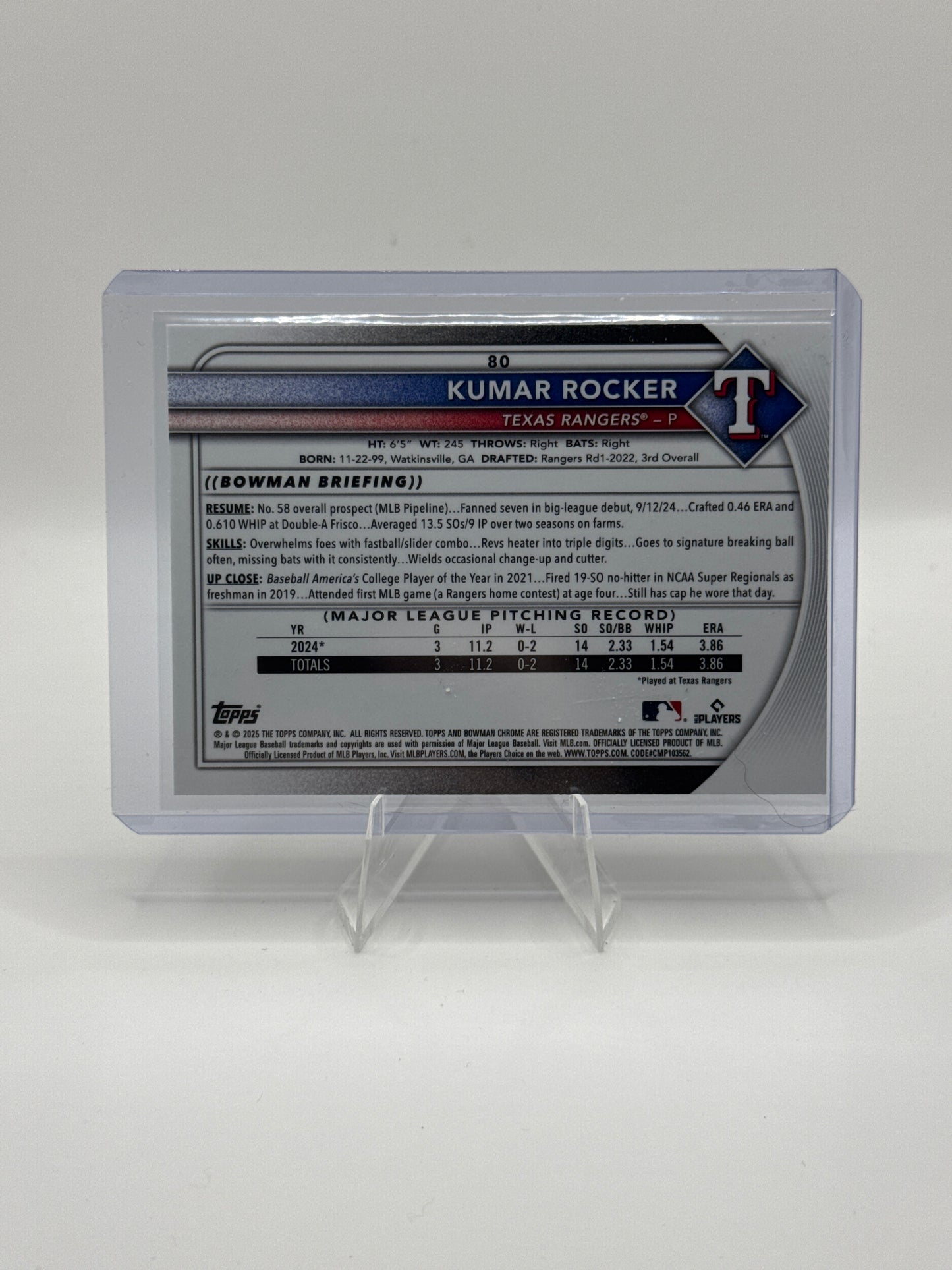 Kumar Rocker #80 Mojo