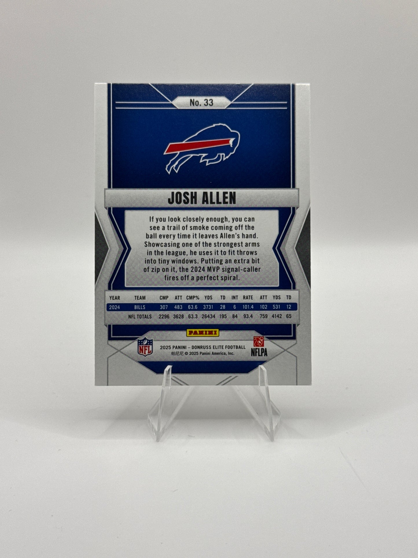 Josh Allen #33 2025 Panini - Donruss Elite Football
