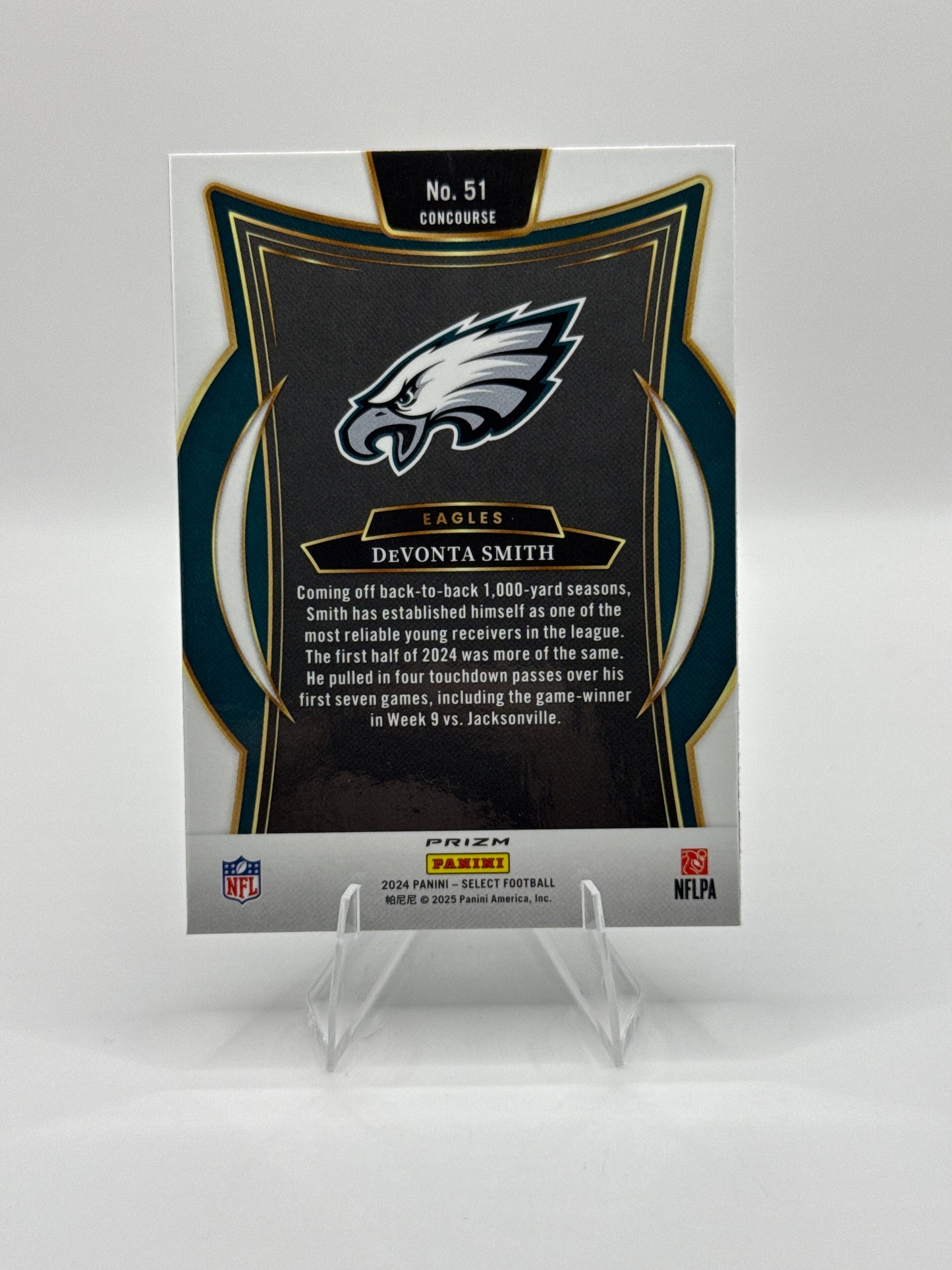 Devonta Smith #51 Red Blue Prizm Shock Concourse Level 2024 Panini - Select Football