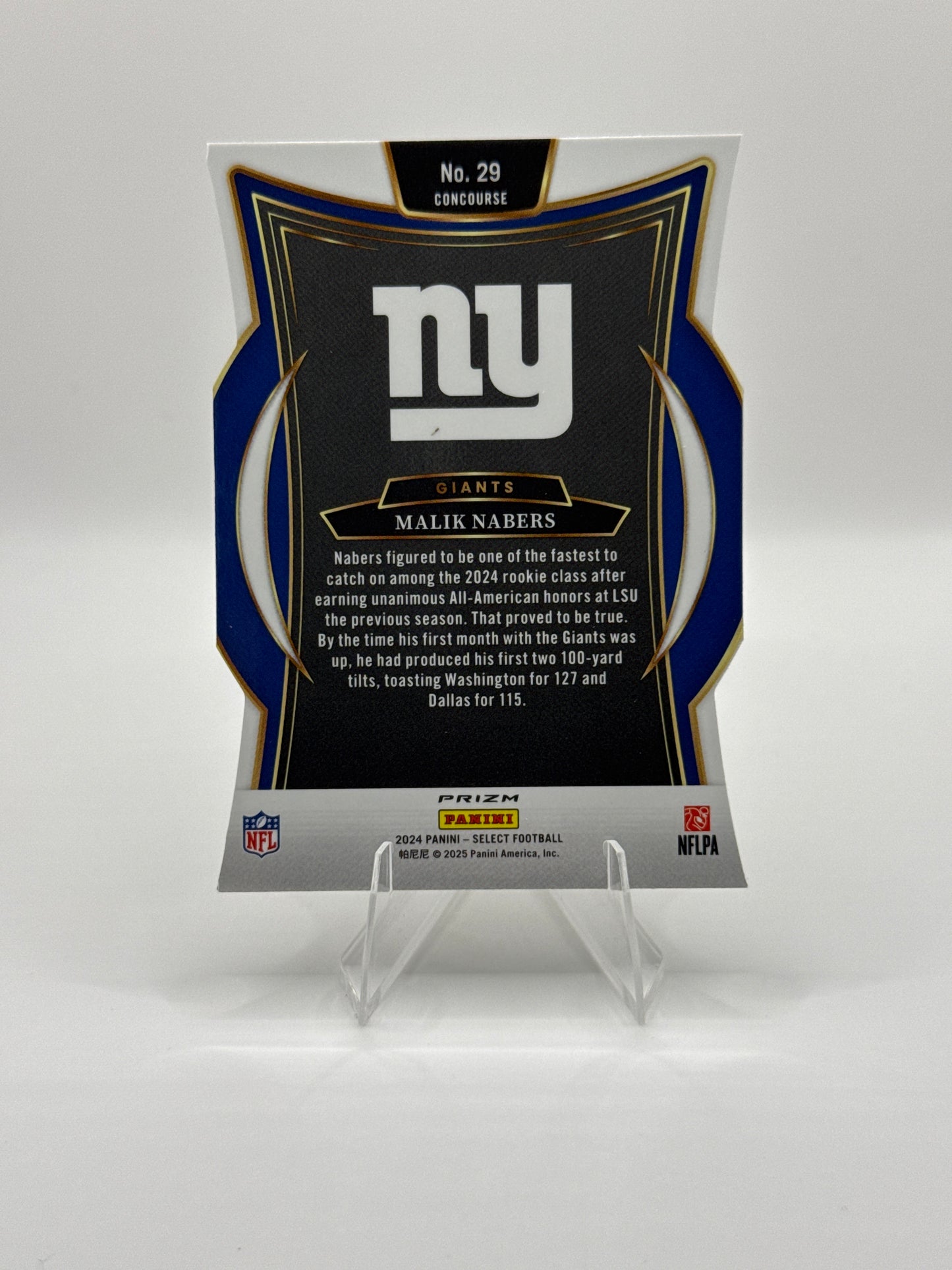 Malik Nabers (Rookie) #29 Silver Prizm Die-Cut