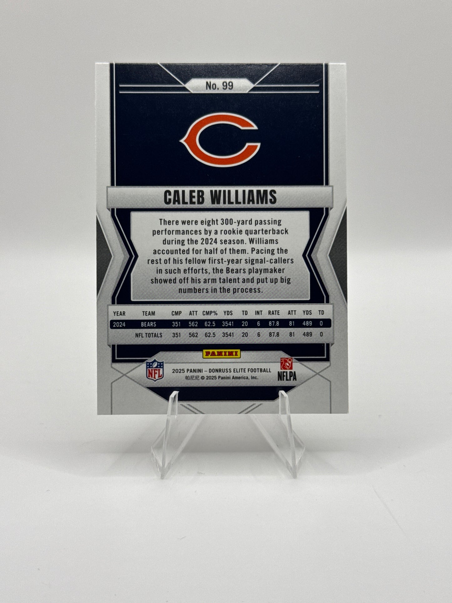 Caleb Williams #99 2025 Panini - Donruss Elite Football