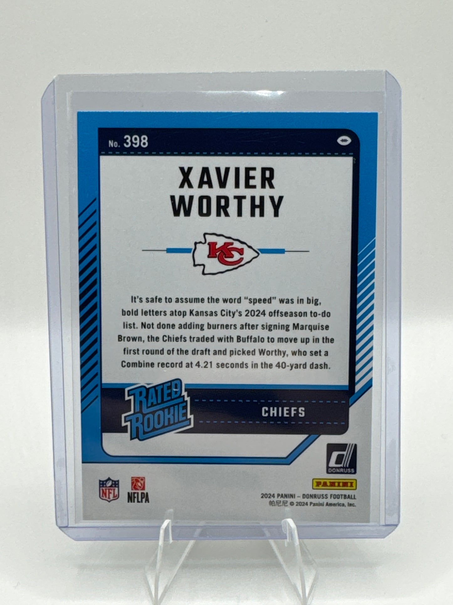 Xavier Worthy Rated Rookie #398 Green Press Proof