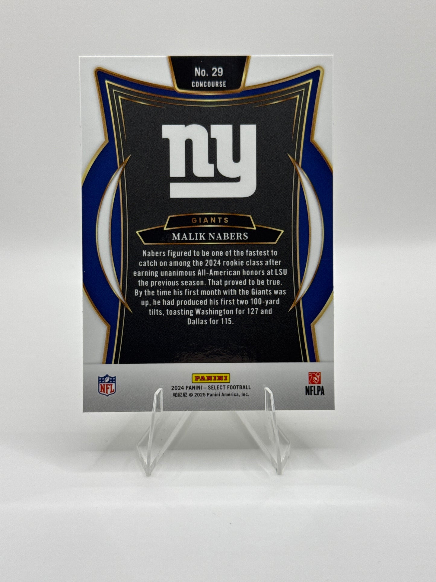 Malik Nabers (Rookie) #29 Concourse Level 2024 Panini - Select Football