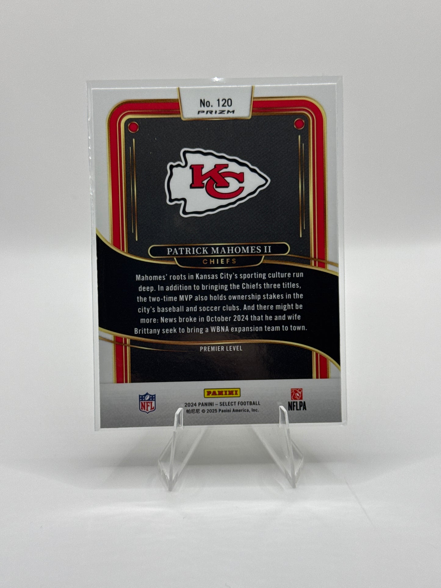 Patrick Mahomes #120 Green Yellow Prizm Shock Premier Level