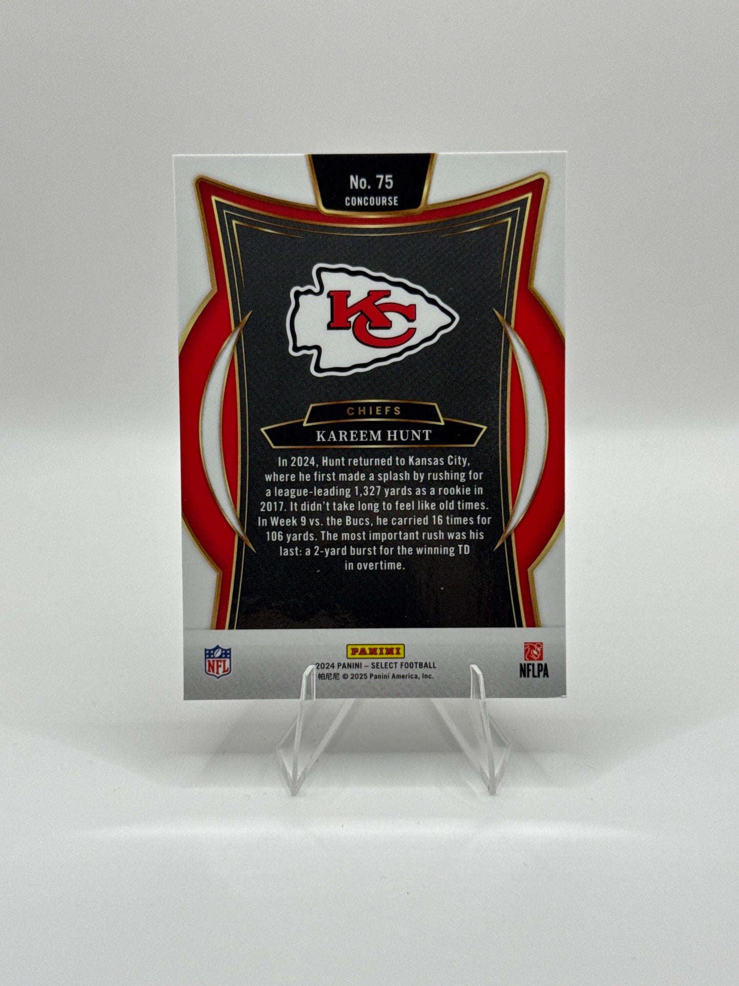 Kareem Hunt #75 Concourse Level 2024 Panini - Select Football