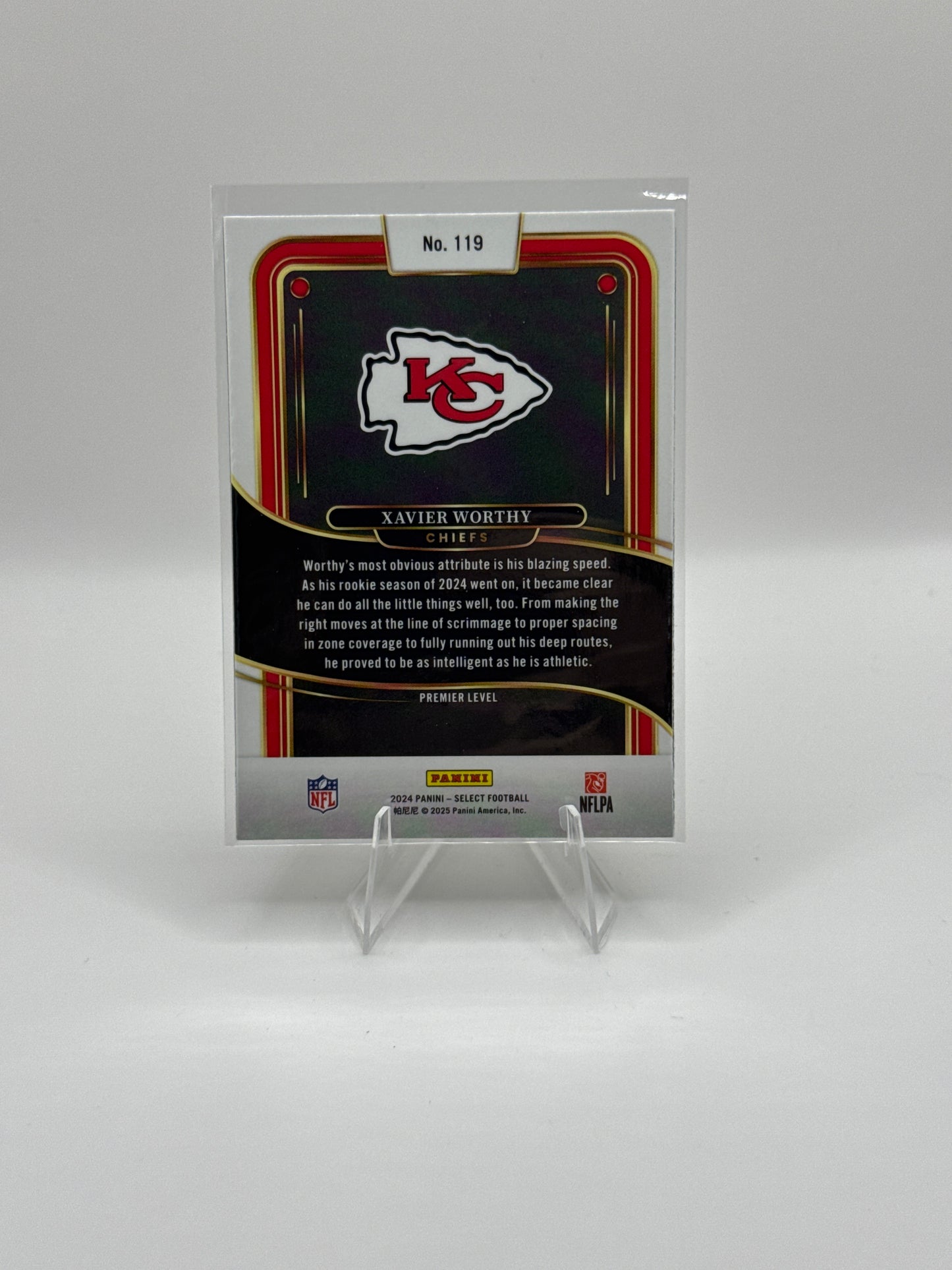 Xavier Worthy (Rookie) #119 Premier Level 2024 Panini - Select Football