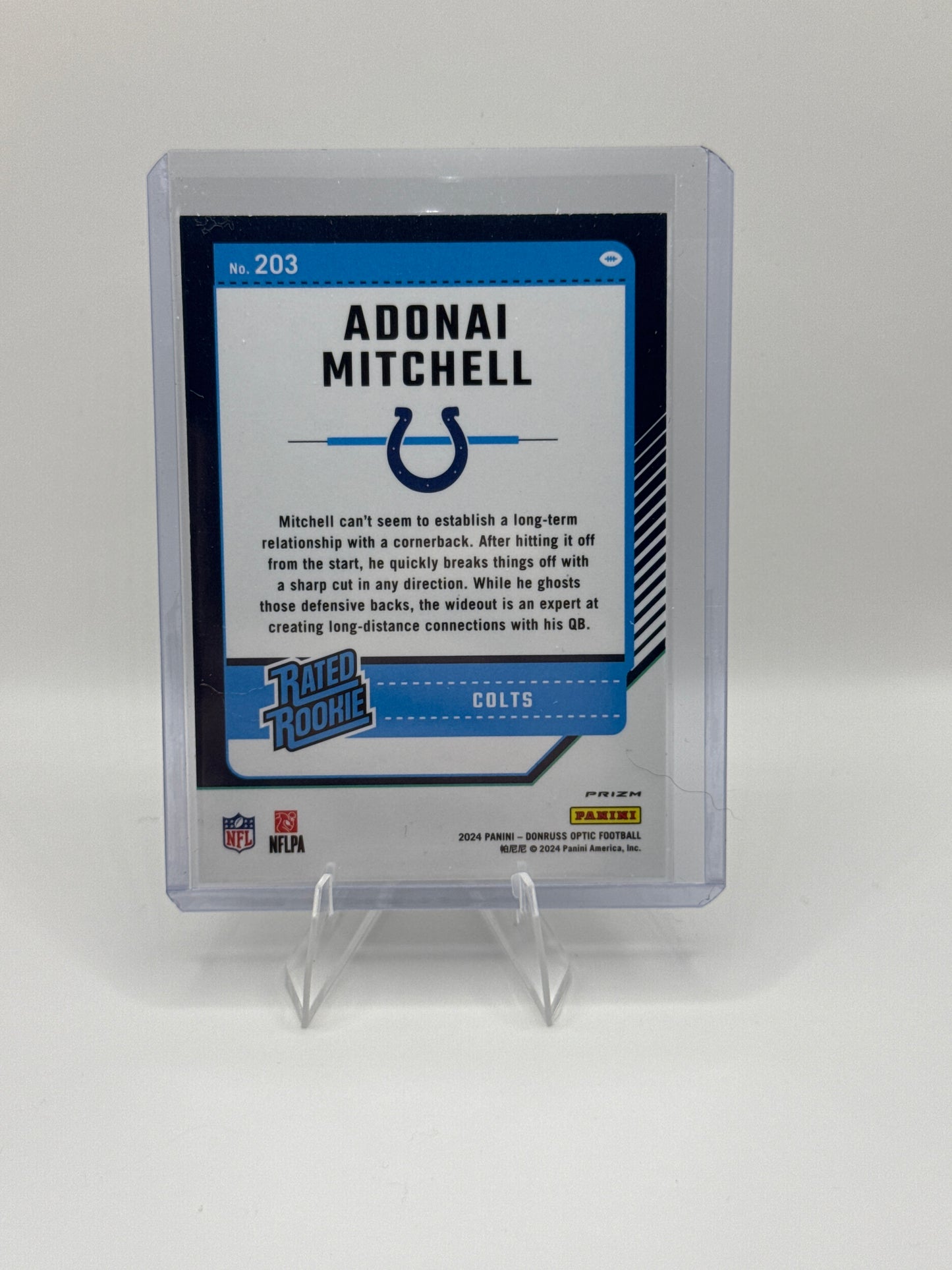 Adonai Mitchell Rated Rookie #203 Blue Scope