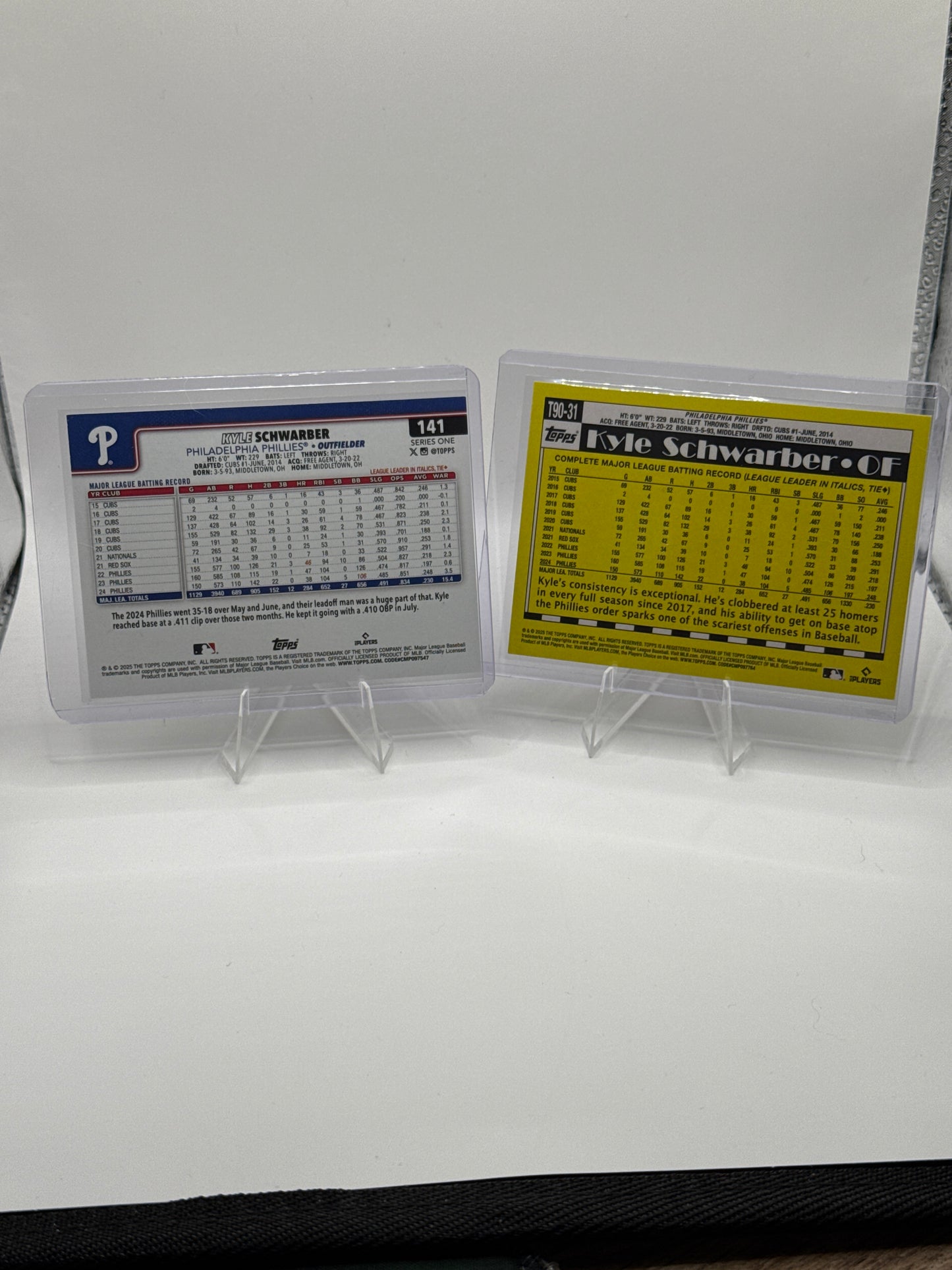 Kyle Schwarber #141 Diamante Foil & #T90-31