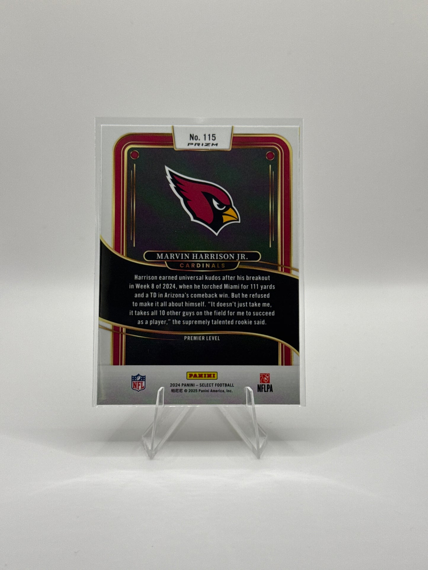 Marvin Harrison Jr. (Rookie) #115 Green Yellow Prizm Shock Premier Level