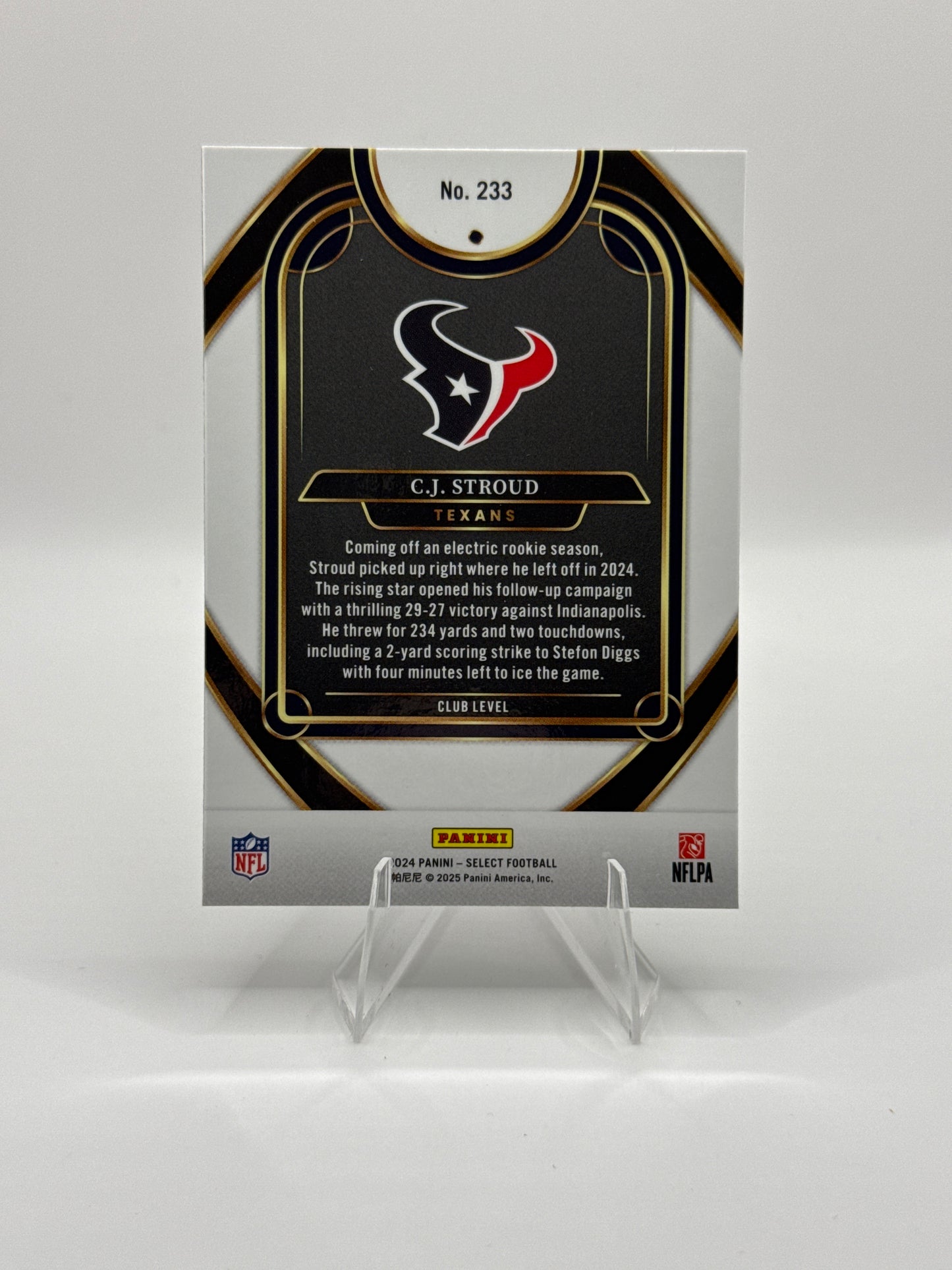 C.J. Stroud #233 Club Level 2024 Panini - Select Football