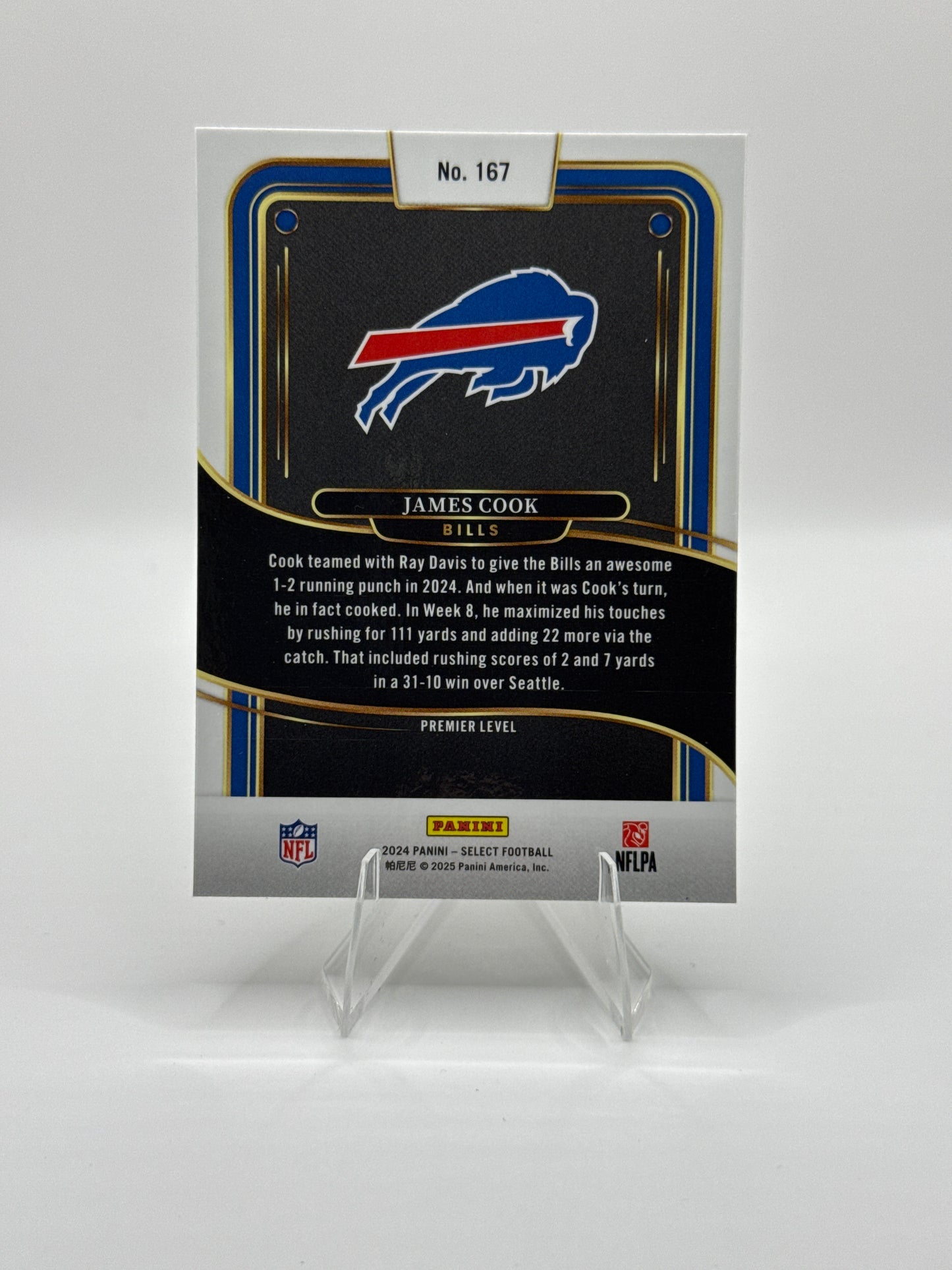James Cook #167 Premier Level 2024 Panini - Select Football