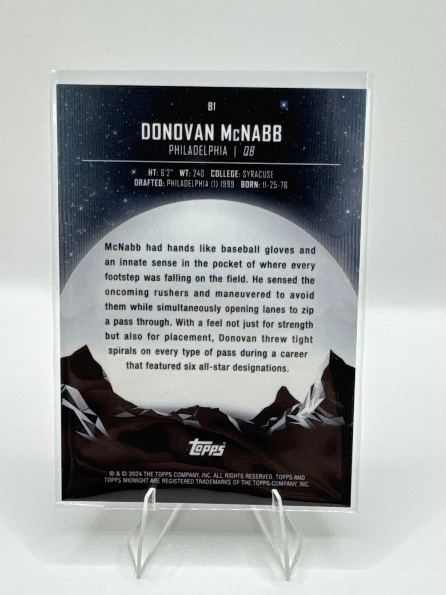 Donovan McNabb #81 Topps Midnight