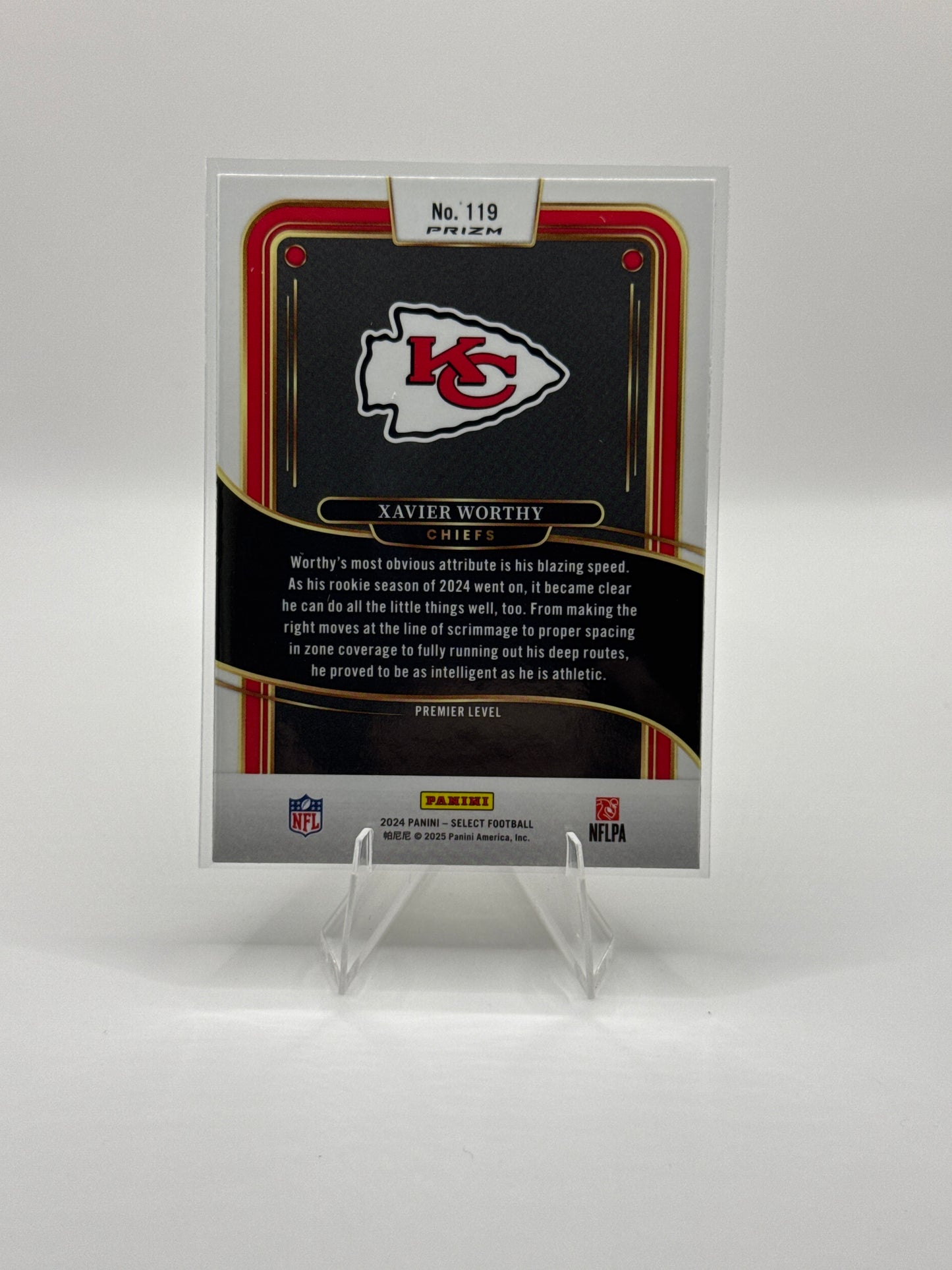 Xavier Worthy (Rookie) #119 Green Yellow Prizm Shock Premier Level