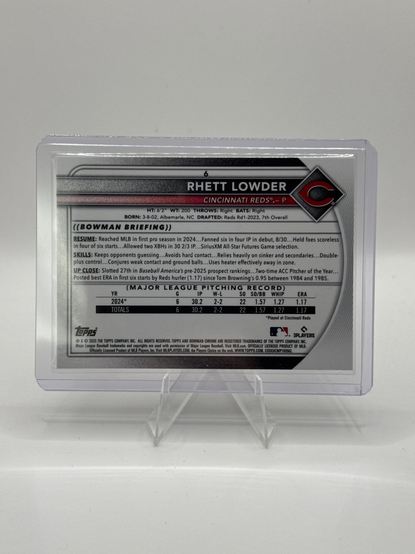 Rhett Lowder (Rookie) #6 Mojo