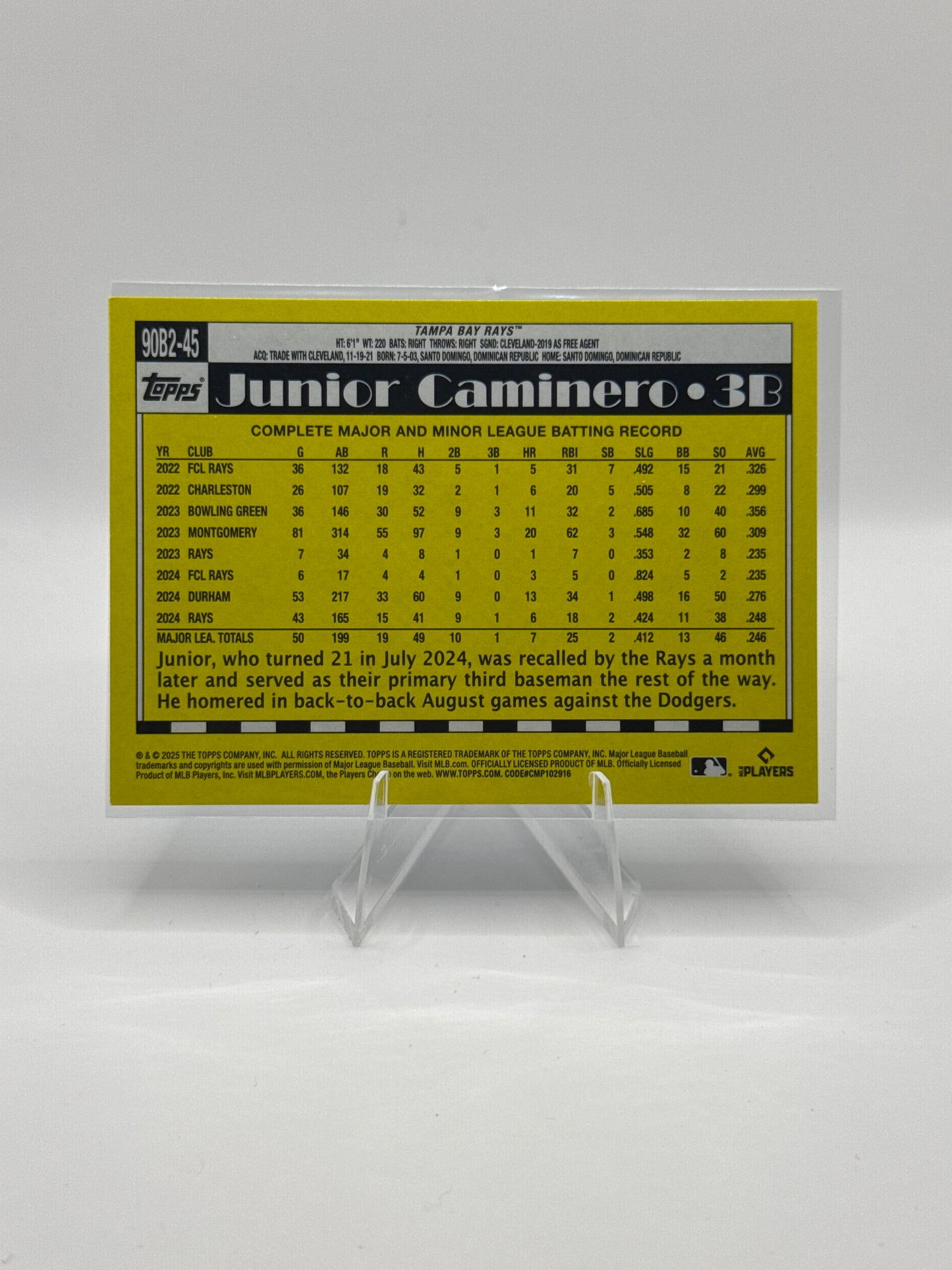 Junior Caminero #90B2-45