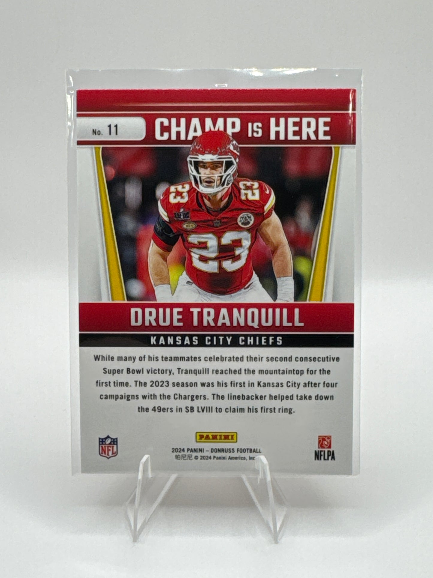 Drue Tranquill #11 Champ Is Here