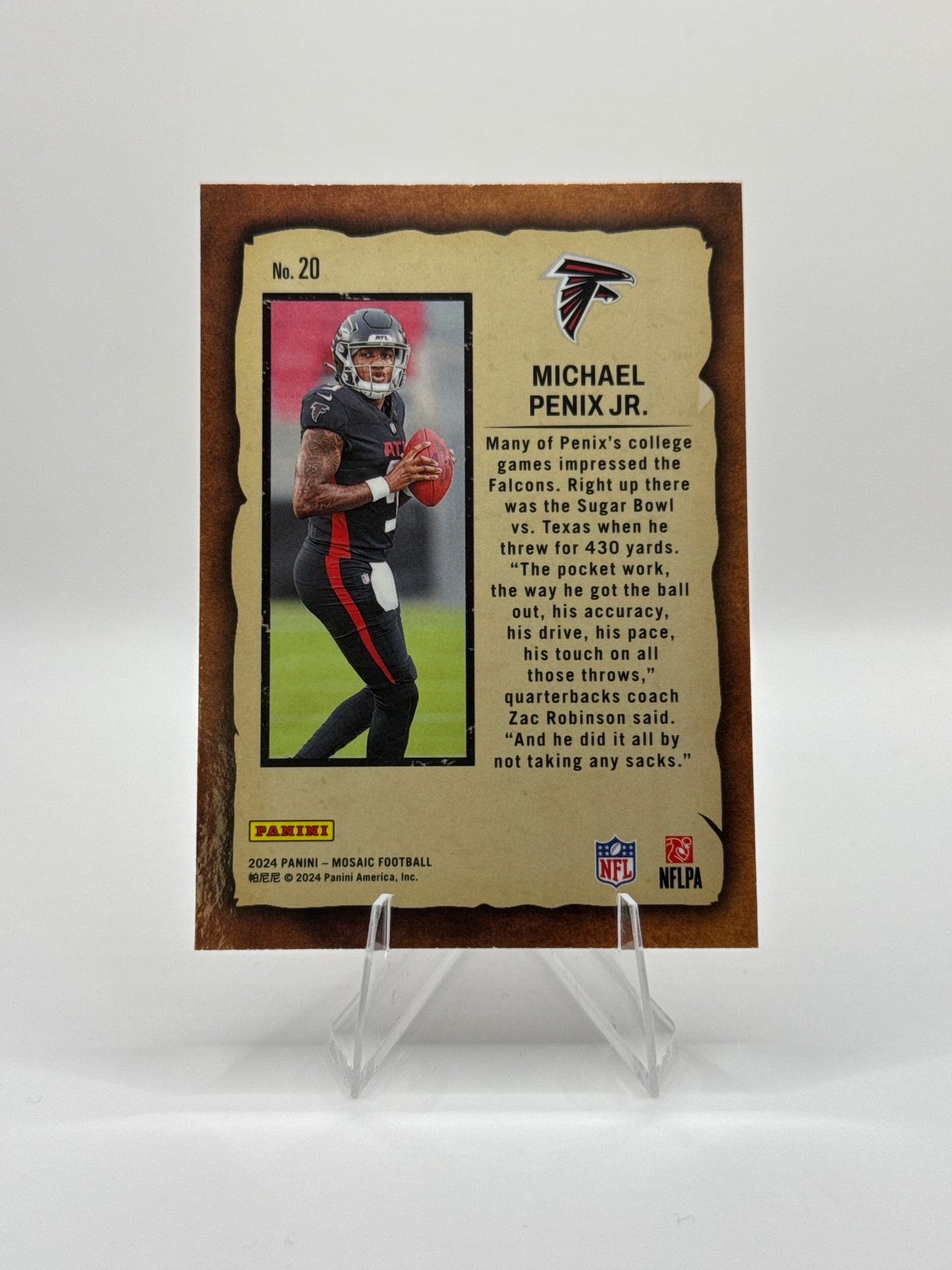 Michael Penix Jr. (Rookie) #20 Notoriety 2024 Panini - Mosaic Football