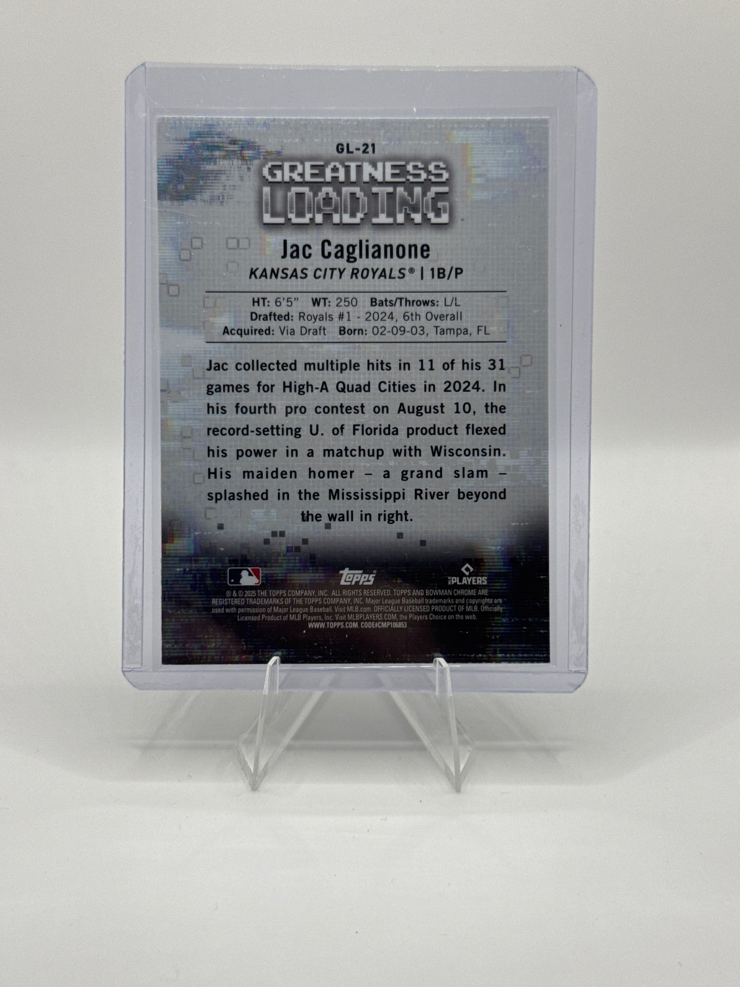 Jac Caglianone #GL-21 Greatness Loading