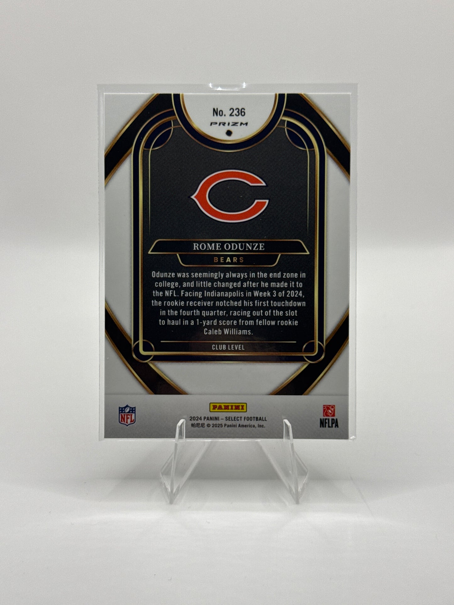 Rome Odunze (Rookie) #236 Green Black Prizm Shock Club Level
