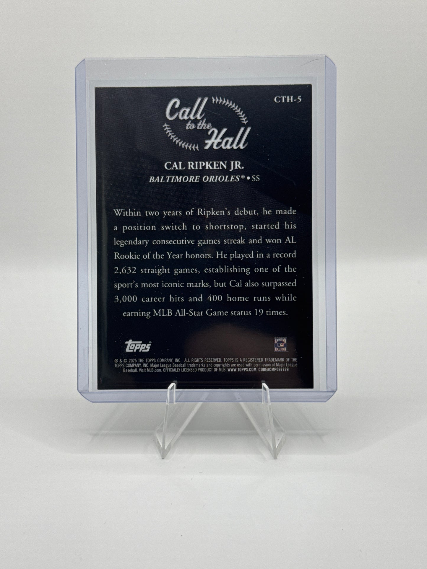 Cal Ripken JR #CTH-5 Call to the Hall