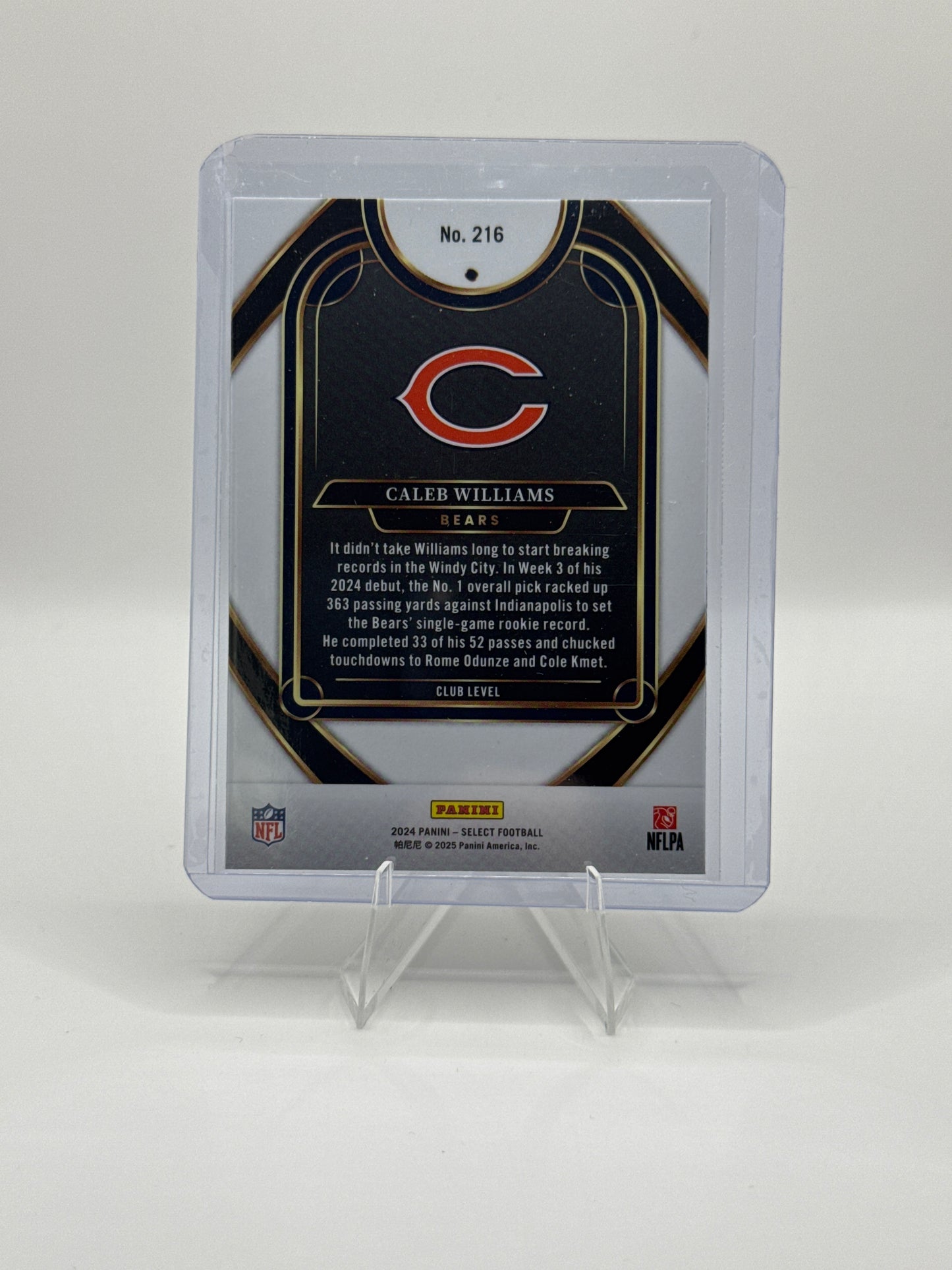 Caleb Williams (Rookie) #216 Club Level 2024 Panini - Select Football