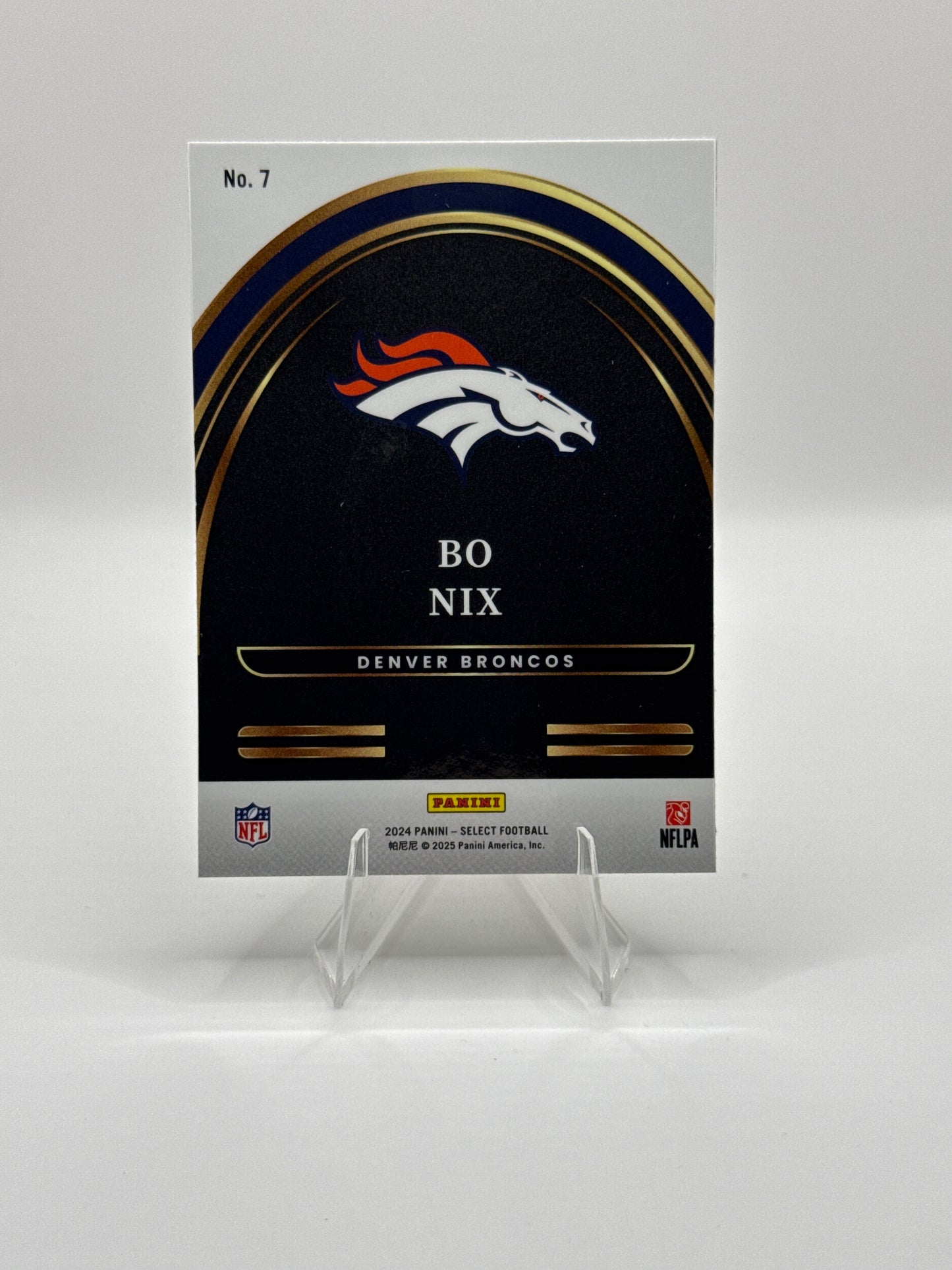 Bo Nix (Rookie) #7 Future 2024 Panini - Select Football