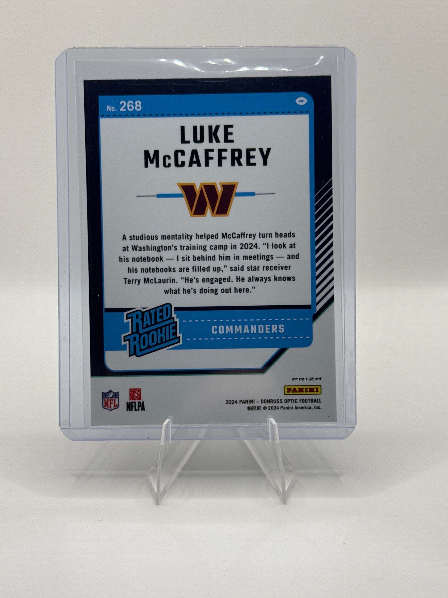 Luke McCaffrey (Rookie) #268 Blue Hyper