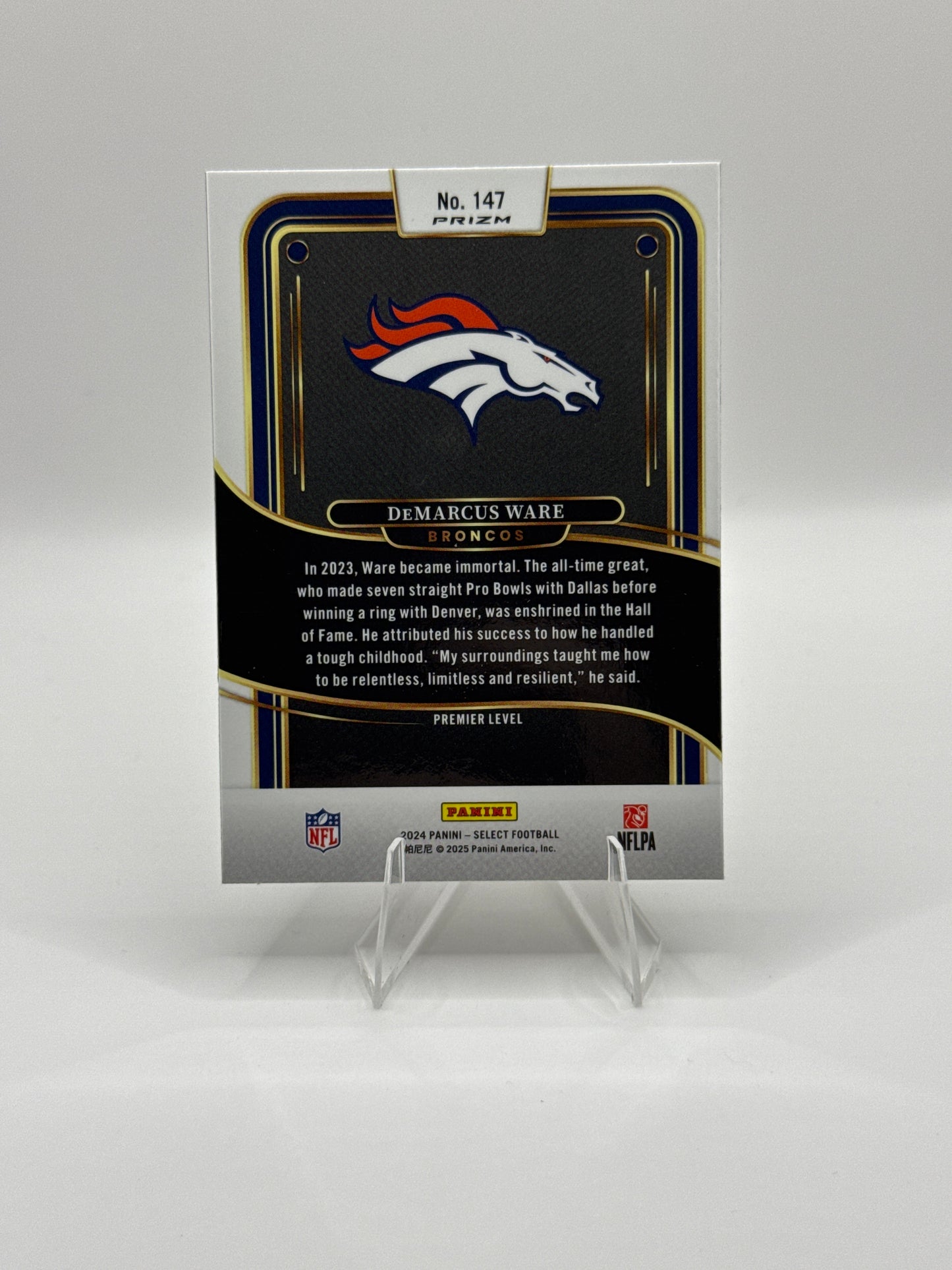 Demarcus Ware #147 Red Blue Prizm Shock Premier Level 2024 Panini - Select Football