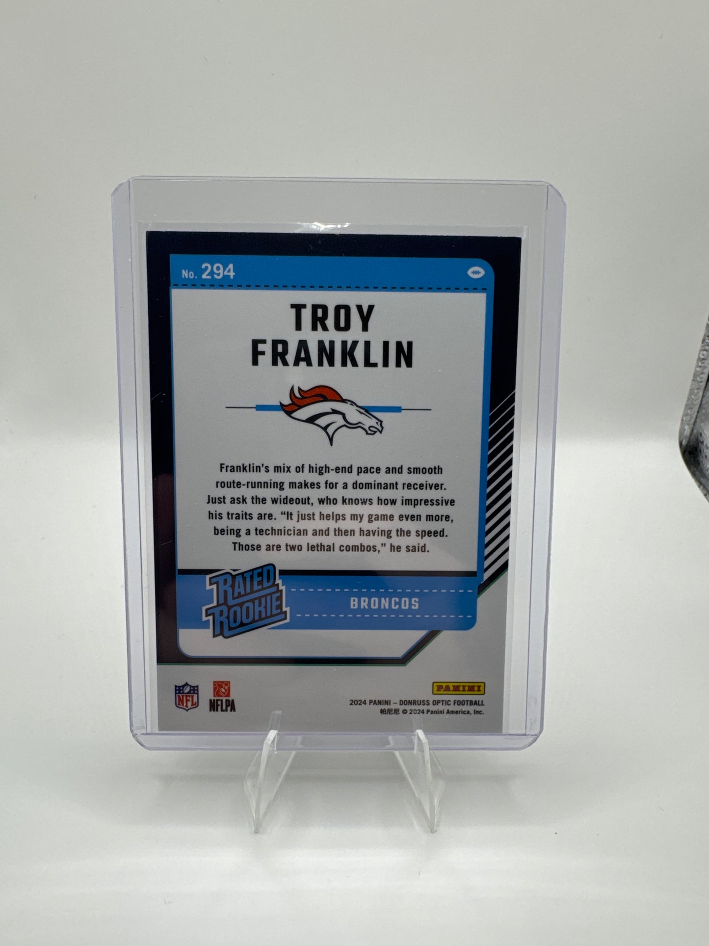 Troy Franklin Rated Rookie #294