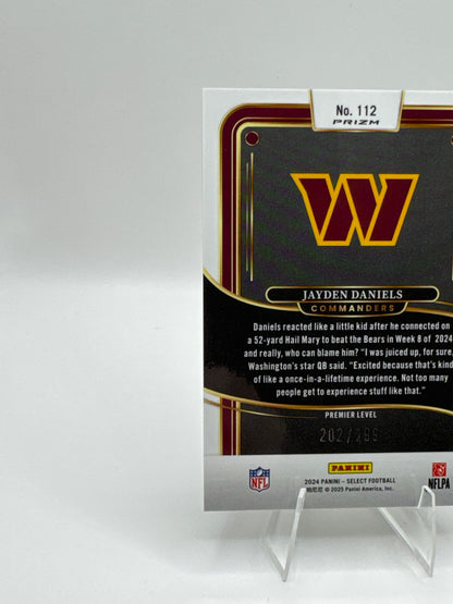 Jayden Daniels (Rookie) #112 Copper Shock Premier Level /299