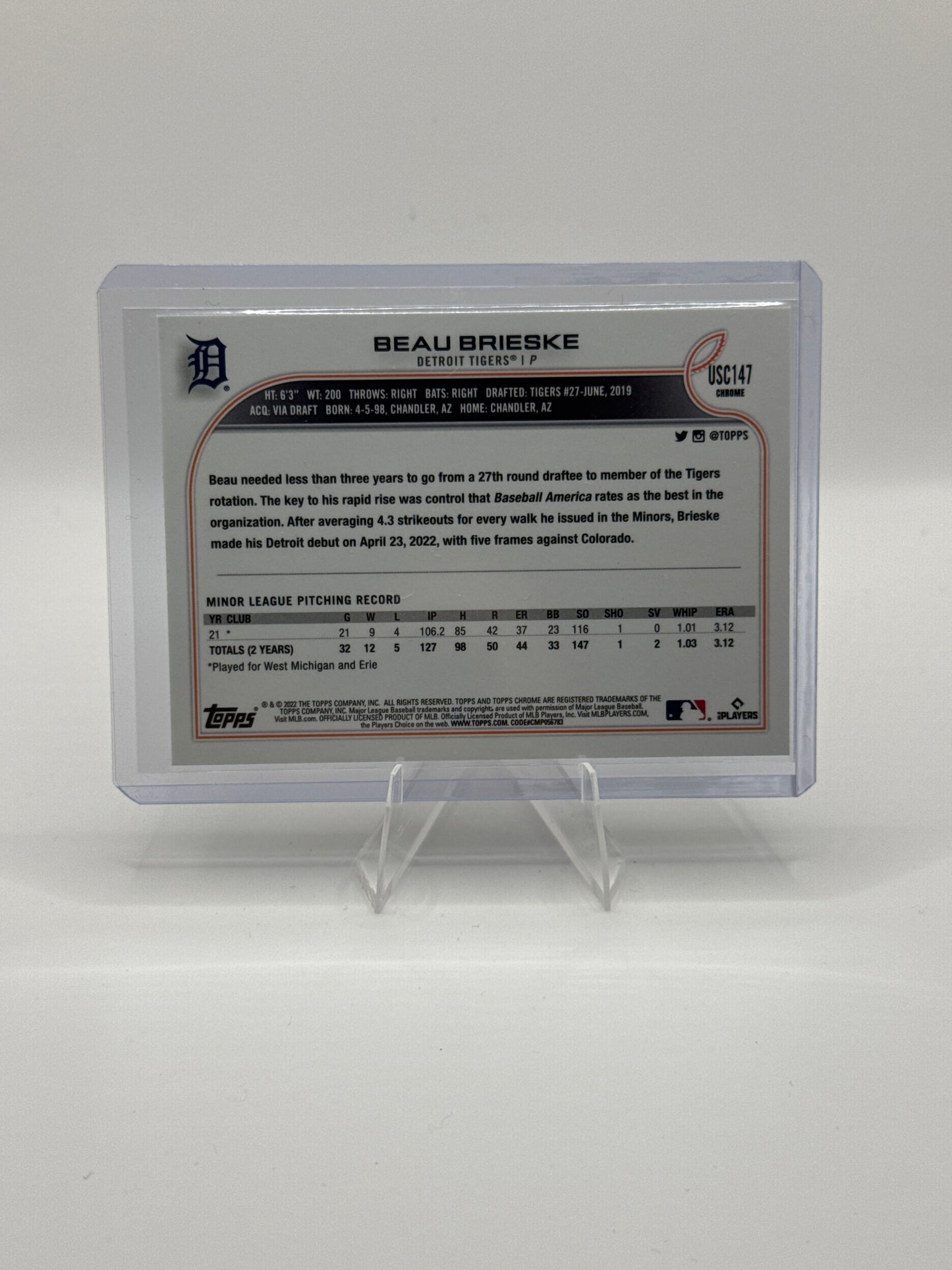 Beau Briske (Rookie) #USC147 Purple