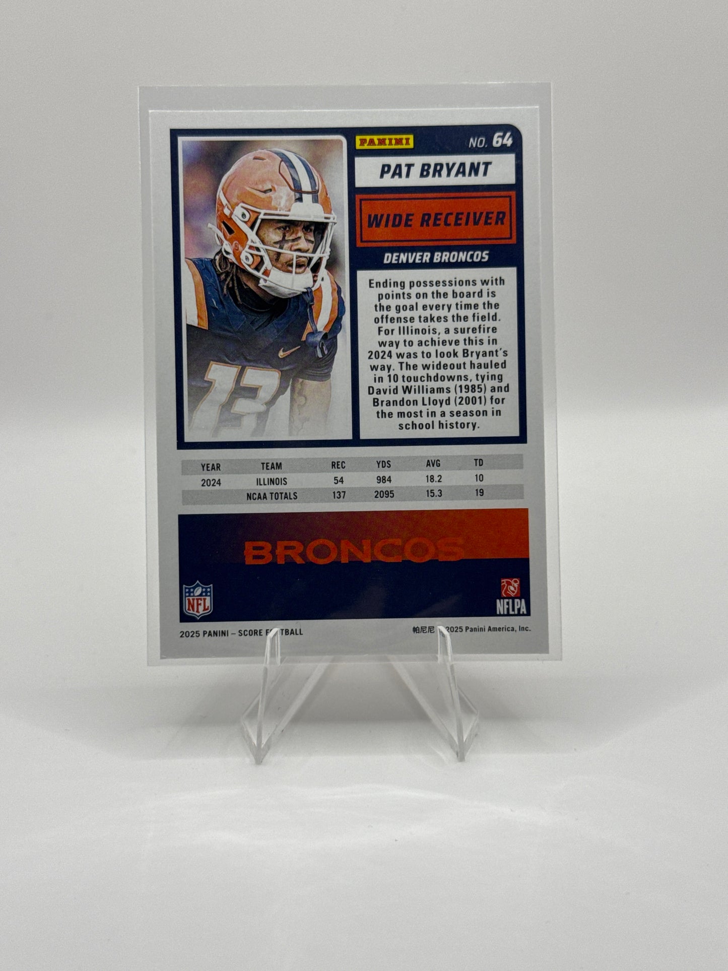 Pat Bryant (Rookie) #64 2025 Panini - Score Rookie