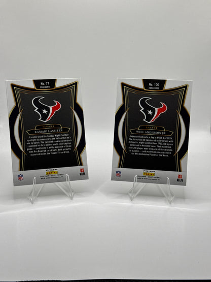 Kamari Lassiter (Rookie) #77 and Will Anderson Jr #100 Green Black Prizm Shock Concourse Level