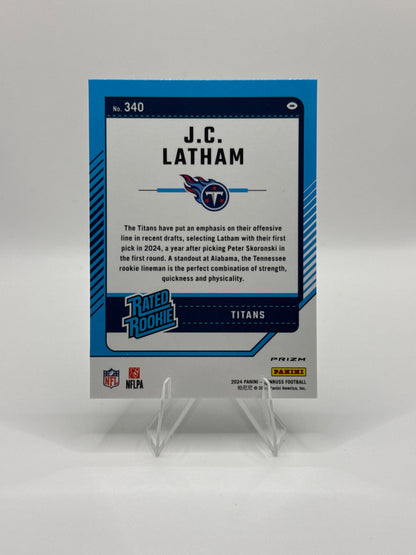 J.C. Latham Rated Rookie #340 Red Green Optic Holo