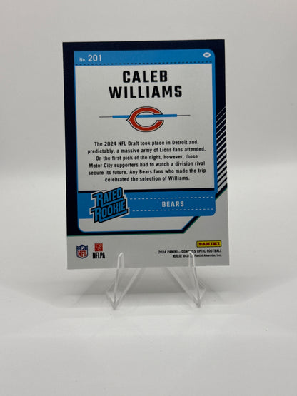 Caleb Williams Rated Rookie #201 2024 Panini - Donruss Optic Football