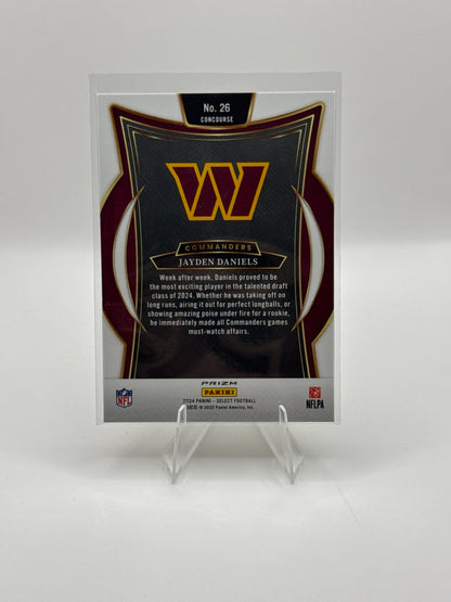 Jayden Daniels (Rookie) #26 Green Yellow Prizm Shock Concourse Level 2024 Panini - Select Football