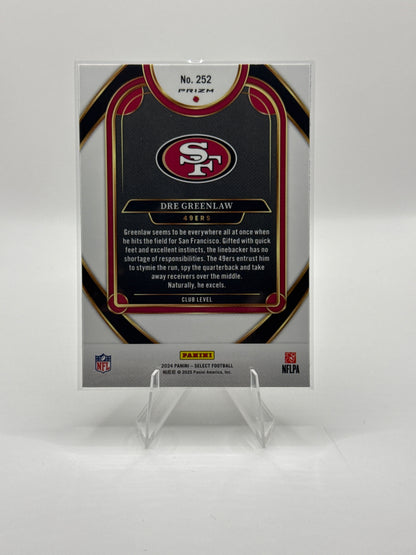 Dre Greenlaw #252 Zebra Club Level 2024 Panini - Select Football