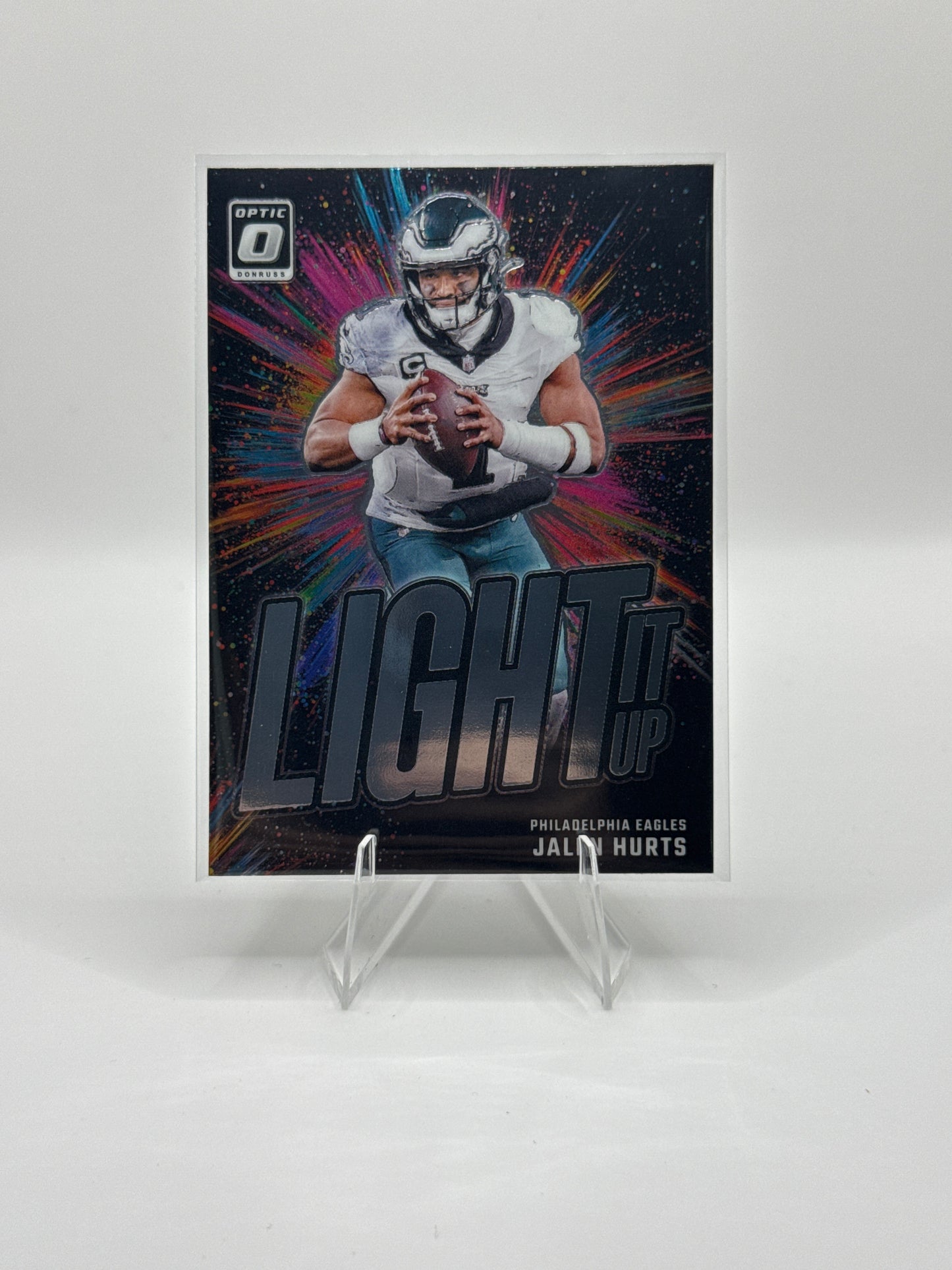 Jalen Hurts #19 Light It Up 2024 Panini - Donruss Optic Football
