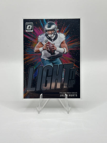 Jalen Hurts #19 Light It Up 2024 Panini - Donruss Optic Football