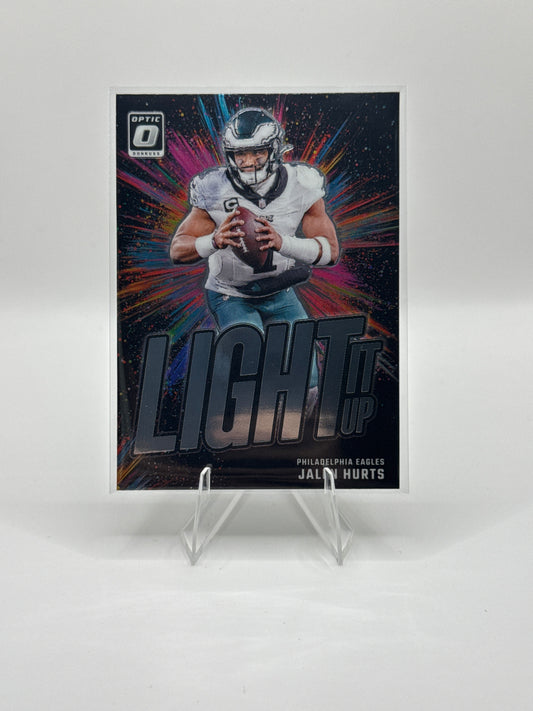 Jalen Hurts #19 Light It Up 2024 Panini - Donruss Optic Football