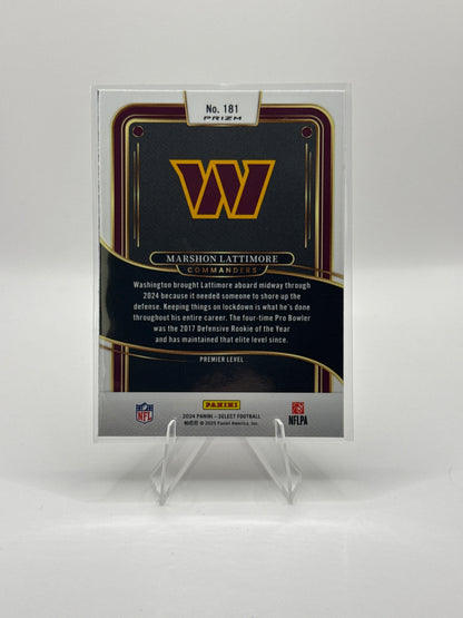 Marshon Lattimore #181 Red Black Prizm Shock Premier Level