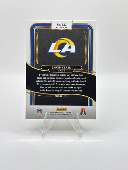 Jared Verse (Rookie) #132 Red Yellow Prizm Shock Premier Level 2024 Panini - Select Football