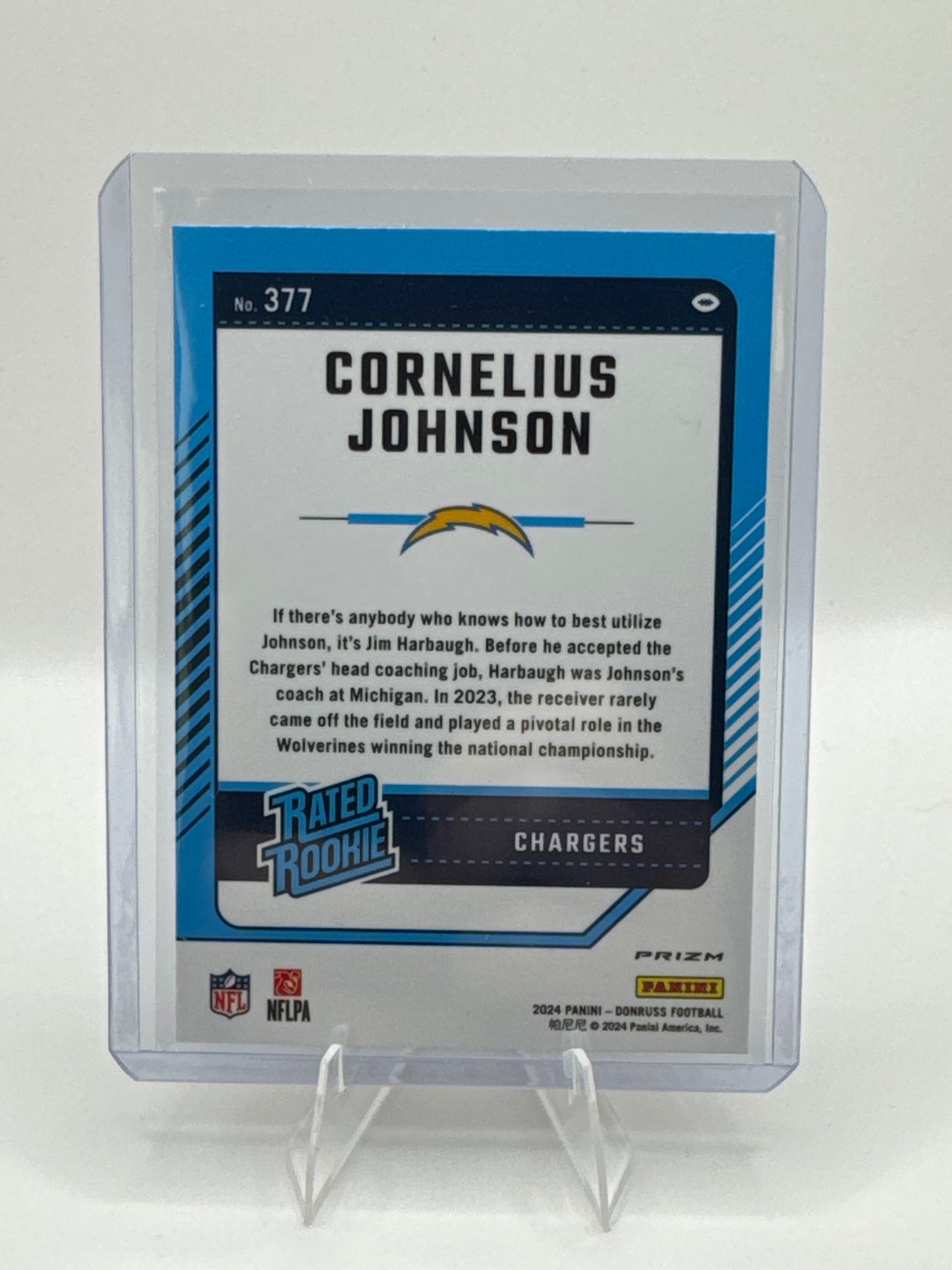 Cornelius Johnson Rated Rookie #377 Red Wave Optic